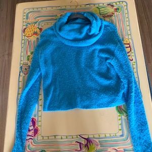 Free People Blue Turtleneck Sweater